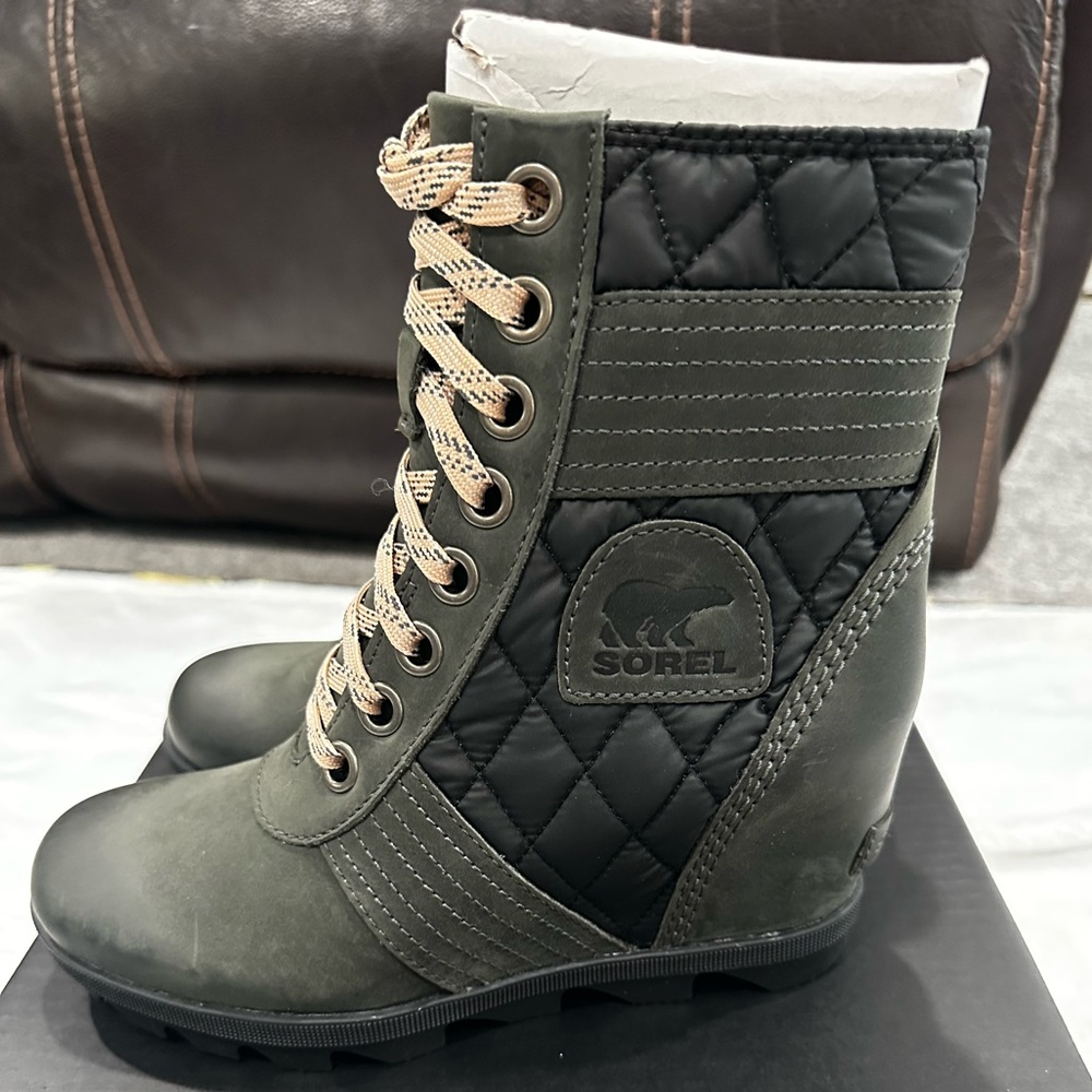 Sorel Women's Lexie Wedge Boots Dark Slate Waterproof